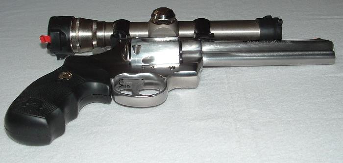 custom 44 magnum revolver. 44 magnum revolver with scope.